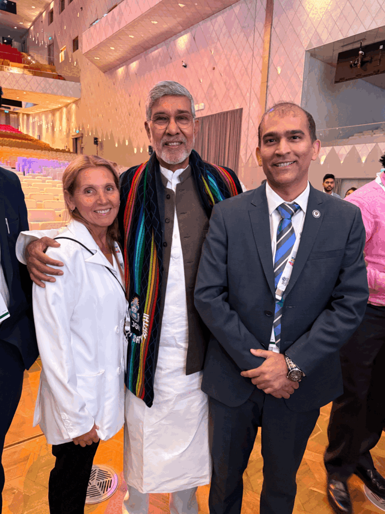 With Kailash Satyarthi, 2014 Co-recipient of Noble Peace Prize Laureate