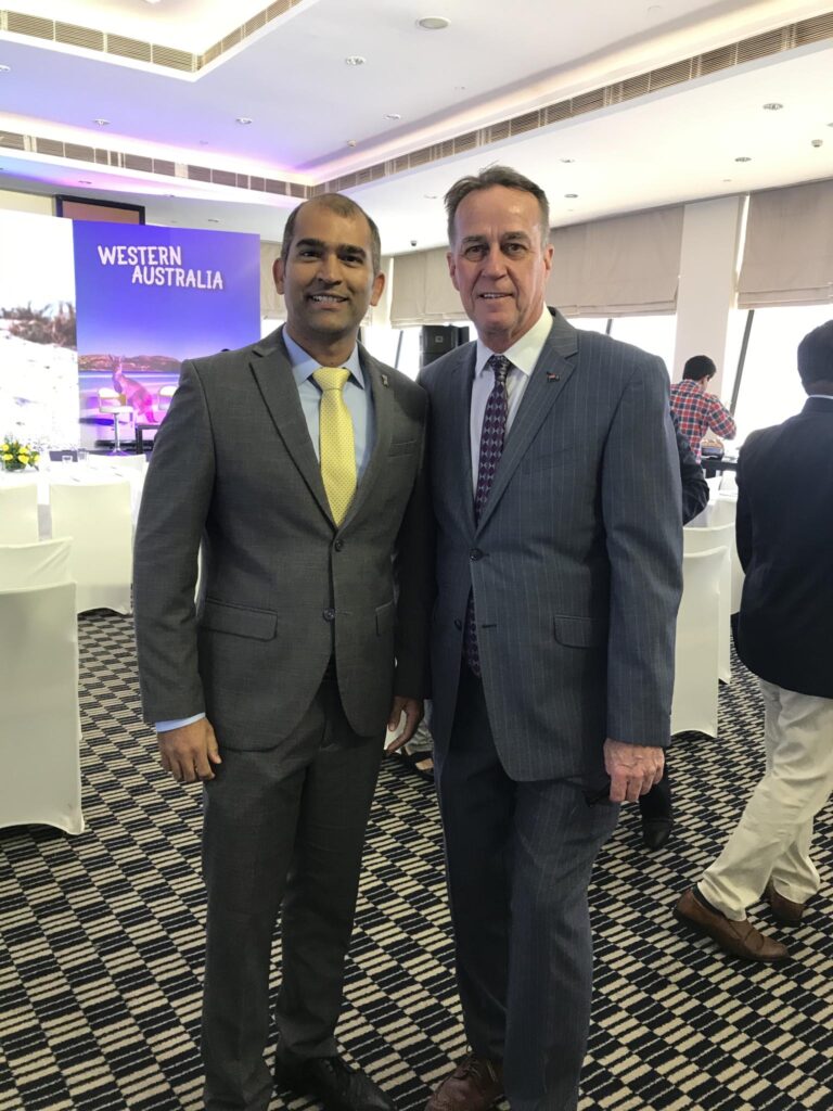Engaging discussion with Peter Baldwin, former Western Australia Government Commissioner for India