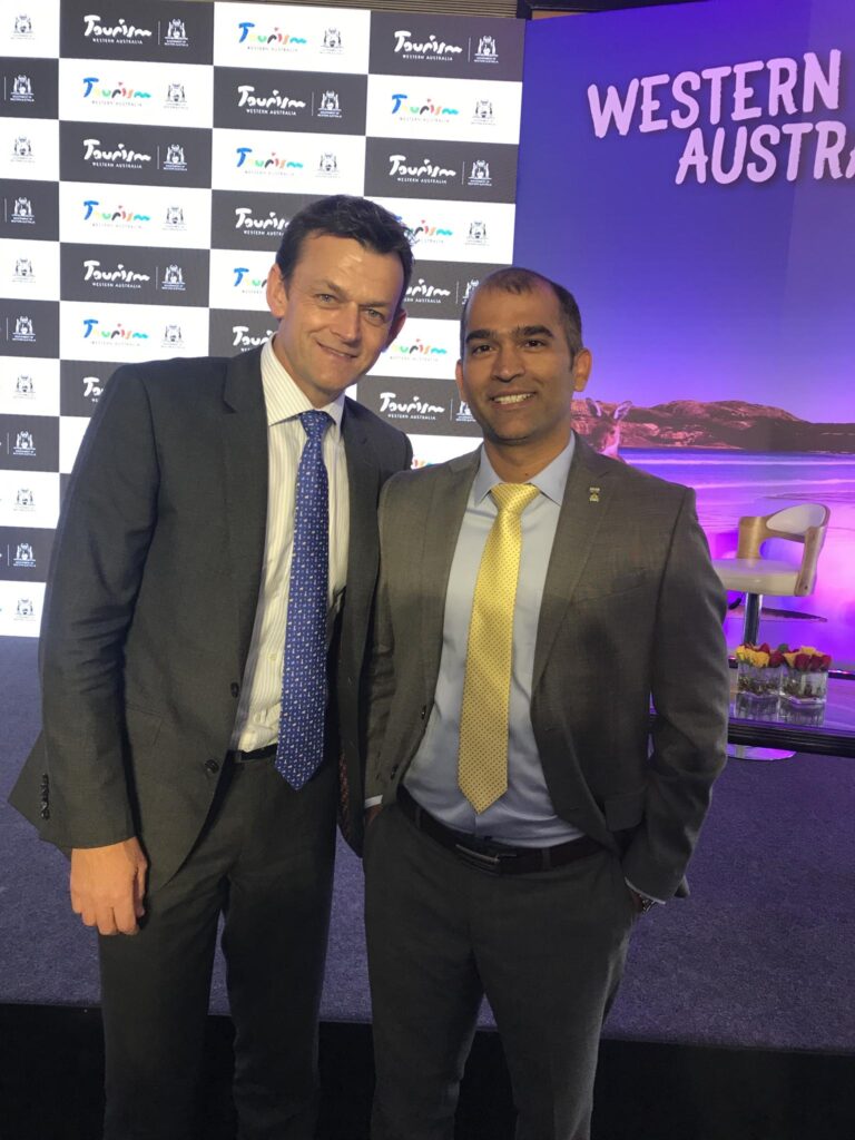 With Adam Gilchrist, former Australian international cricketer and sporting icon.