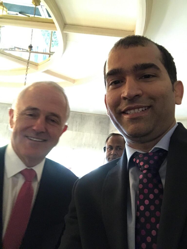 A memorable moment with Australia’s former Prime Minister, Malcolm Turnbull.